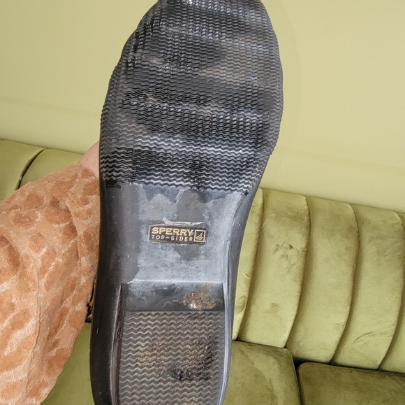 Misses Sz 9M Albatross Black Quilted Lace Up Buckles Sperry Top-sider Boots - Picture 5 of 10